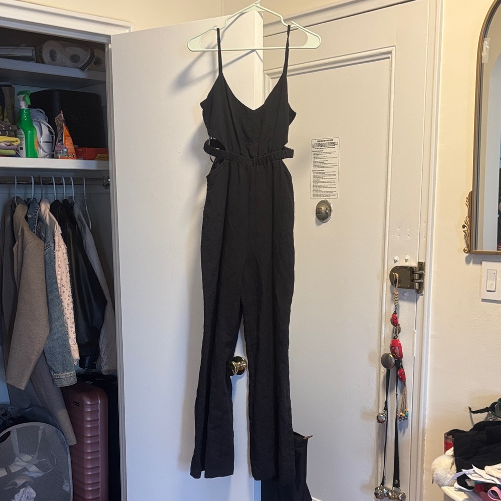 Forever 21 Black Strappy Jumpsuit